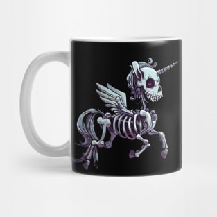 Spooky magical skeleton unicorn wings Mug